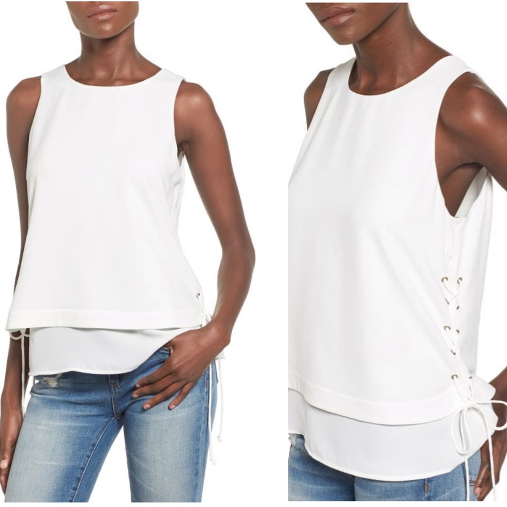 Side Lace-Up Layered Tank